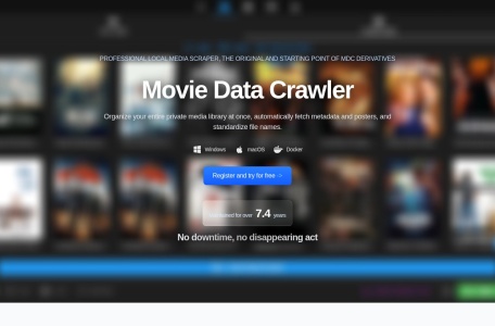 Movie Data Crawler 的页面预览
